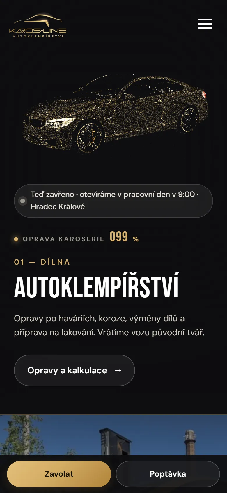 Web KAROS-LINE na mobilu